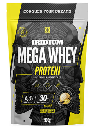 whey protein mega 900g iridium baunilha