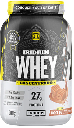 whey concentrado 900g - iridium - doce de leite