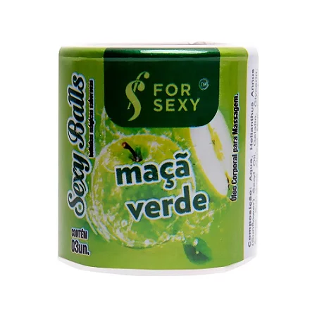 Bolinhas Mágicas Maçã Verde Sexy Balls 03 Unidades For Sexy