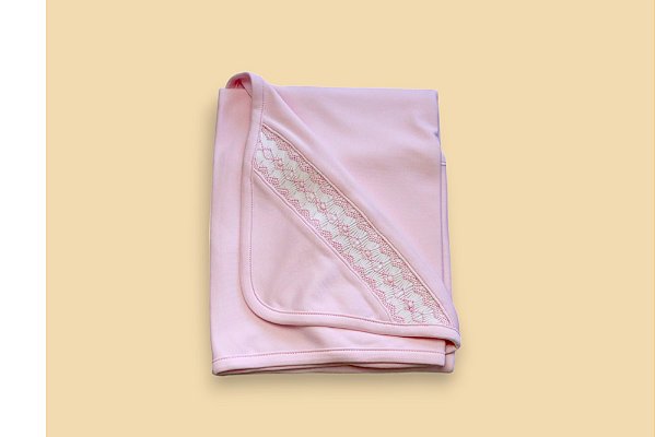 Manta Smock Losango Rosa - Rosa Liso