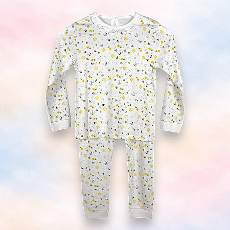 Pijama Blusa e Calça ML - Abelhinhas