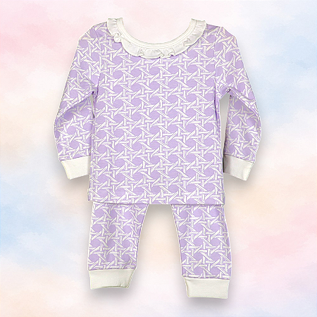 Pijama Blusa e Calça ML Menina - Nó Roxo