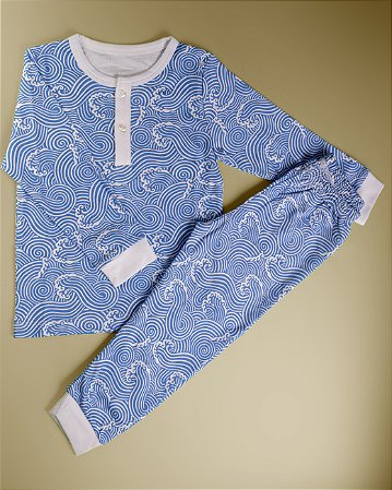 Pijama Blusa e Calça ML Menino - Ondas