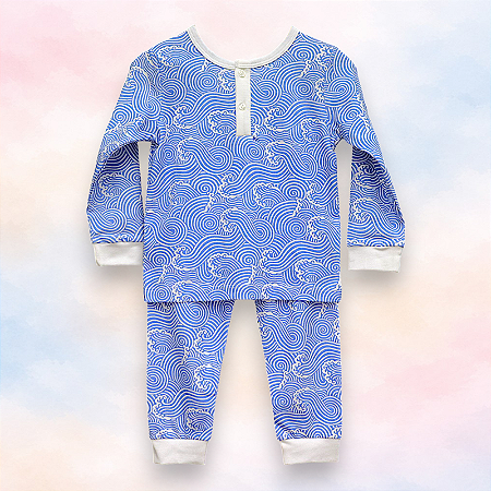Pijama Blusa e Calça ML Menino - Ondas