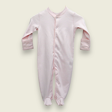 Macacão Broche Picueta - Rosa Liso