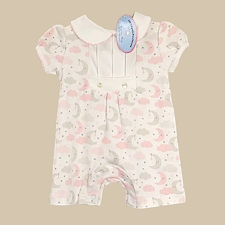 Macaquinho Botão Menina - Lua Rosa