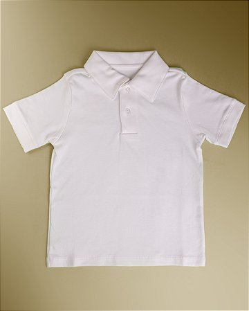Camisa Polo MC - Branco Liso