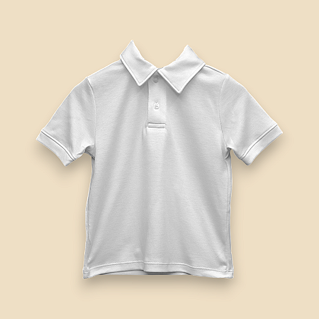 Camisa Polo MC - Branco Liso