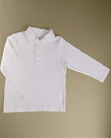 Camisa Polo ML - Branco Liso