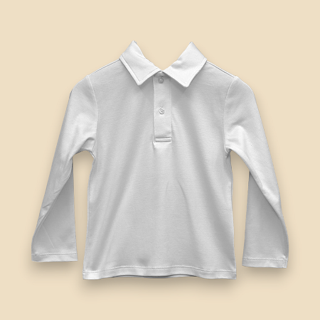 Camisa Polo ML - Branco Liso