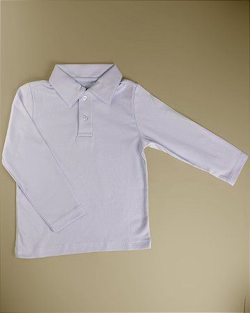 Camisa Polo ML - Celeste Liso