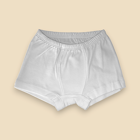 Cueca Boxer - Branco Liso
