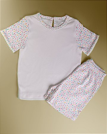 Pijama Criança - Confete Colorido Menina