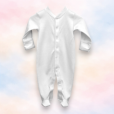 Macacão Broche Picueta - Branco Liso