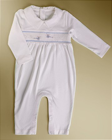 Macacão Smock Helicóptero - Branco Liso