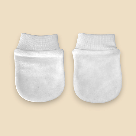 Luva bebê - Branco Liso