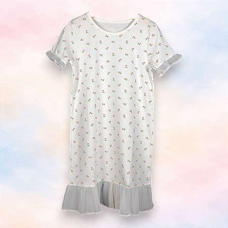 Camisola com Tule e Shorts - Florzinhas