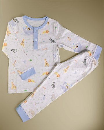 Pijama Blusa e Calça ML - Safari Menino