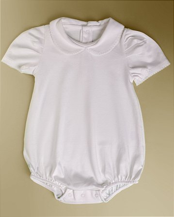 Body Menina MC - Branco Liso