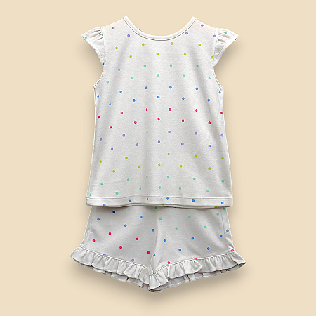 Pijama Camiseta e Shorts MC - Poá