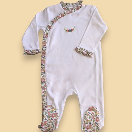 Macacão Viés Menina Floral