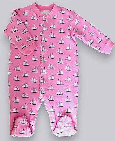 Macacão Picueta Flanelado - Barco Rosa