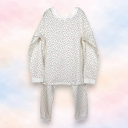 Pijama Flanelado Blusa e Calça ML - Rosinhas Menina