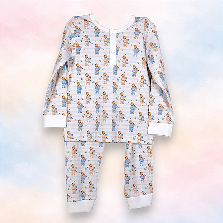 Pijama Blusa e Calça ML - Menininho de Costas