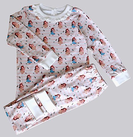 Pijama Blusa e Calça ML - Menininha e Unicórnio