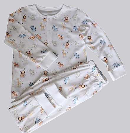 Pijama Blusa e Calça ML - Rinoceronte Azul Menino