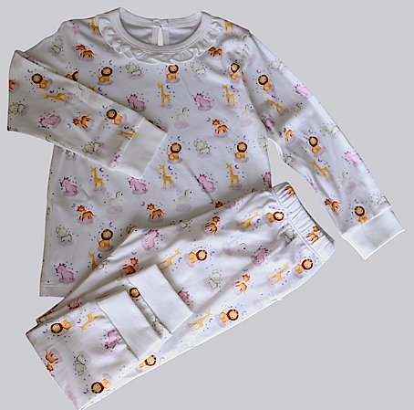 Pijama Blusa e Calça ML - Rinoceronte Rosa Menina