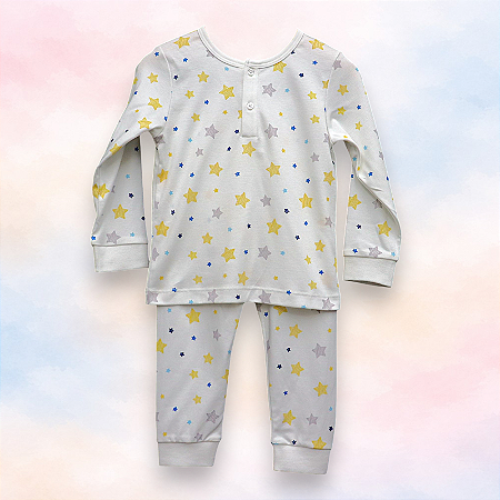Pijama Blusa e Calça ML - Estrelinhas Menino