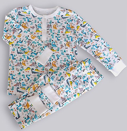 Pijama Blusa e Calça ML - Dino