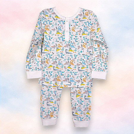 Pijama Blusa e Calça ML - Dino