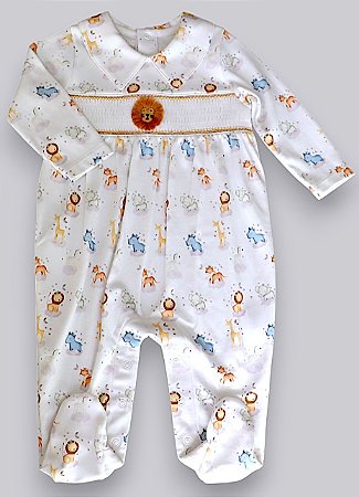 Macacão Smock Leão - Animaizinhos