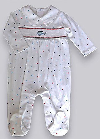 Macacão Smock Helicóptero Celeste - Pixels
