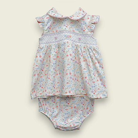 Vestido Smock Buquê - Flores Coloridas