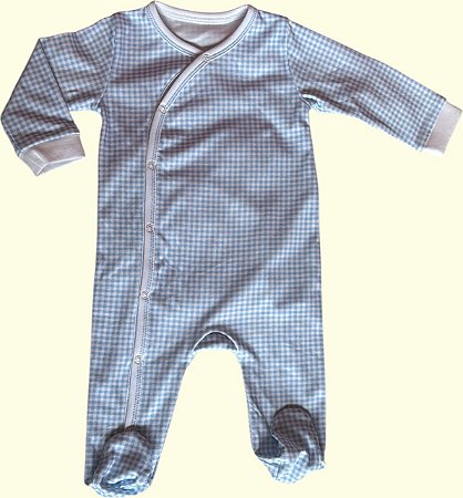 Macacão Viés Xadrez Azul