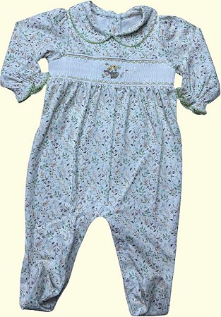 Macacão Smock Regador - Galhos Coloridos