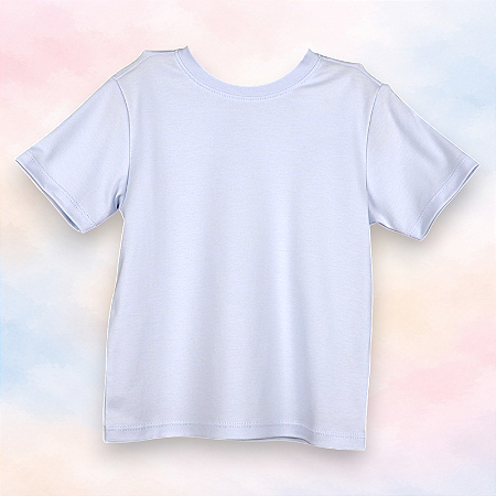 Camisa Gola Careca MC - Celeste Liso