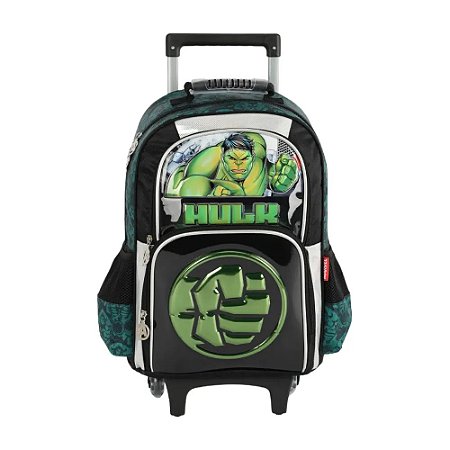 Mochila de Rodinhas Hulk Verde IC41662A Luxcel