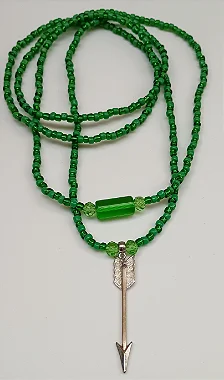 Guia de Proteção / Fio de Contas Verde para Oxóssi, Caboclos e Povo da Mata