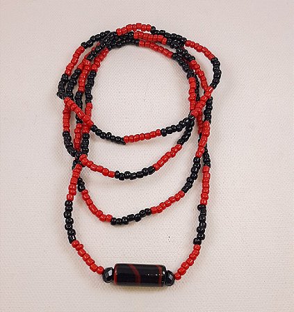 Guia de Proteção Preta e Vermelha (75 cm)