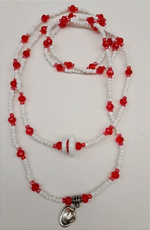 Guia de Proteção / Fio de Conta Zé Pelintra (Branca e Vermelha)