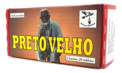 Defumador Natureza Espiritual Preto Velho 20 Tabletes | Limpeza Energética, Proteção Espiritual, Paz e Harmonia