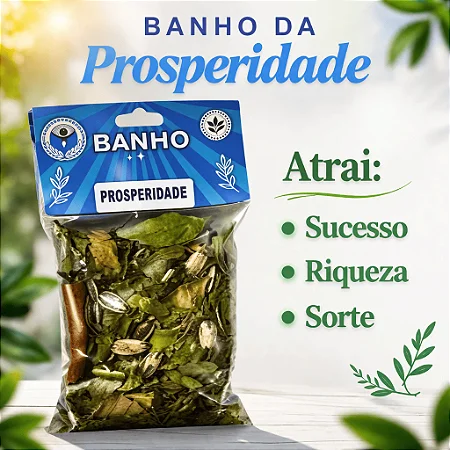 Banho de Ervas Naturais da Prosperidade Dinheiro Proteção Riqueza Dinheiro Sorte 100% Natural