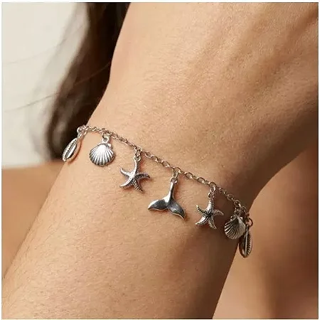 Pulseira em Aço Inox da Orixa Iemanja Sereia Rainha Do Fundo Do Mar Não escurece Umbanda Candomble