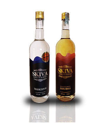 Cachaça Skiva Tradicional + Amburana - 750ml cada