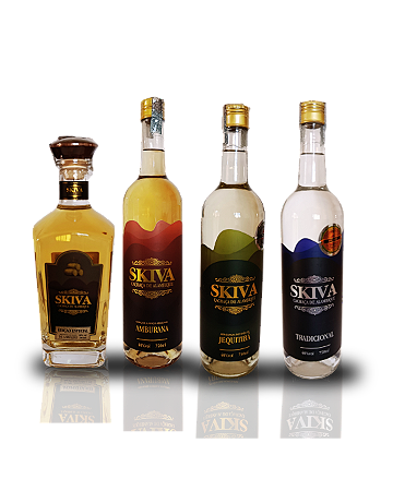 Combo Skiva Especial - Cachaça Tradicional + Jequitibá + Amburana + Carvalho - 750ml cada