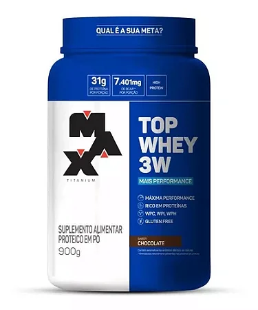 Top Whey 3w Mais Performance 900g Max Titanium